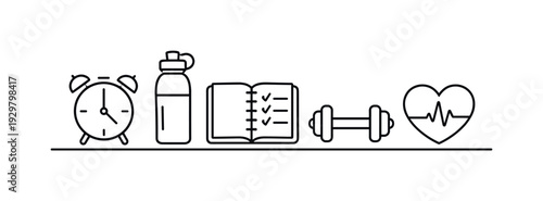 Healthy habit stacking and daily routine optimization promoting long-term wellbeing, energy balance, and sustainable personal development in busy