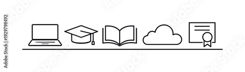 Digital learning platform and remote course delivery system supporting accessible education and structured knowledge sharing worldwide, laptop