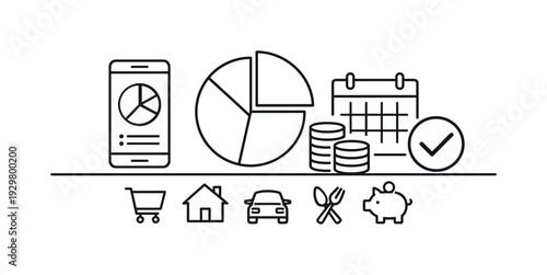 Smart budgeting app usage and automated expense categorization supporting everyday financial awareness and long-term money management discipline