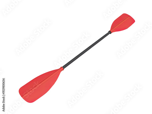 Wallpaper Mural A simple yet striking image of a red oar with a black handle against a clean white background Torontodigital.ca