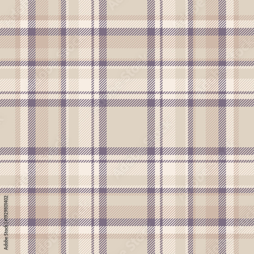 Drawing tartan textile background, dining room vector pattern check. Geometric plaid texture fabric seamless in light and linen colors.