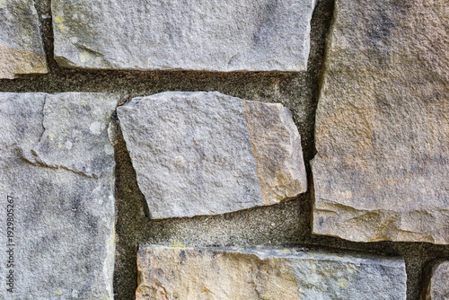 Wallpaper Mural Natural Grey Stone Wall Texture with Rough Masonry Blocks Torontodigital.ca