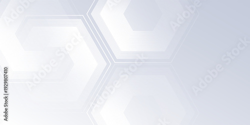 Modern white background with gradient color and artistic dynamic hexagon abstract simple