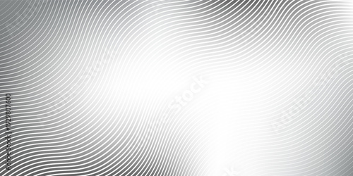 Lines white and silver foil background with metal mirror texture. Chrome gradient surface simple abstract