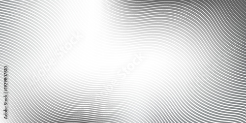 Lines white and silver foil background with metal mirror texture. Chrome gradient surface simple abstract modern