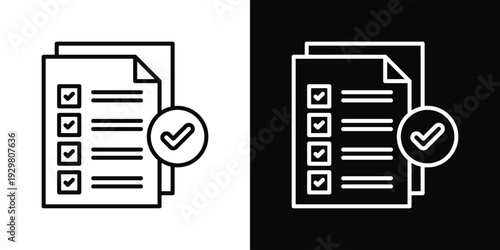 Standard Procedure Icon In Black And White Filled Style.