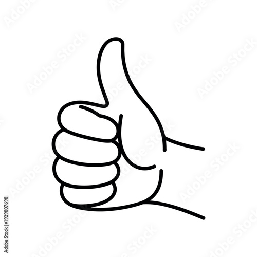 A hand giving a thumbs up in black and white