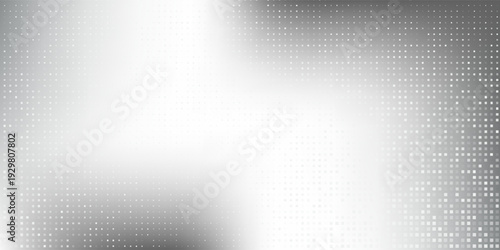 Vector dot silver foil background with metal mirror texture. Chrome gradient surface design abstract