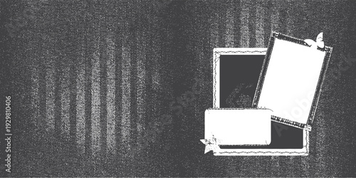 Wallpaper Mural Denim grunge page design. Banner template. Empty framework gray style Torontodigital.ca