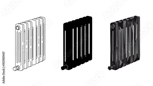 Radiator Icons Set