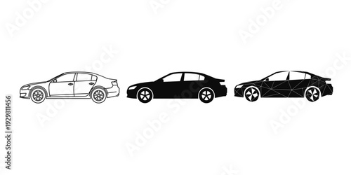 Three Car Styles Side View