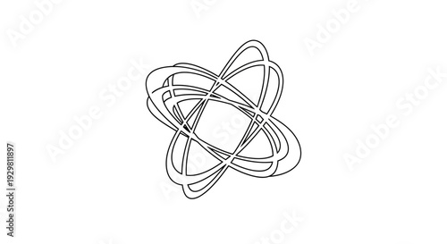 Interconnected abstract lines forming a complex geometric shape, illustrating modern art concept, 2 (155).ai as a reference for complexity