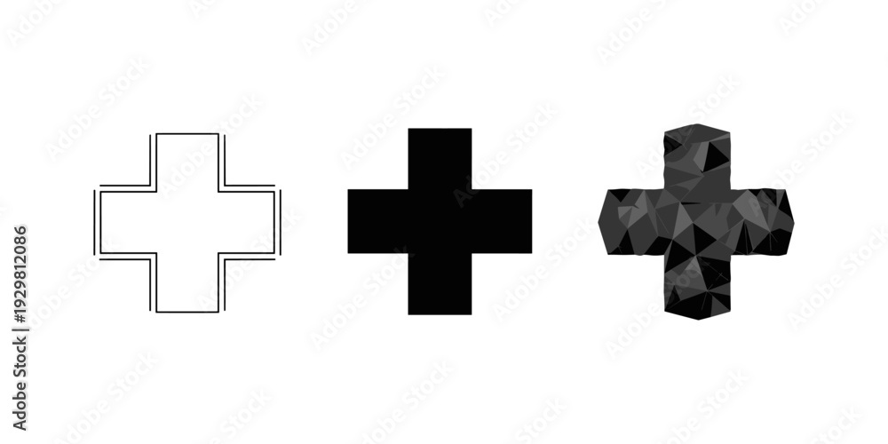 Fototapeta premium Three Plus Symbols Variations