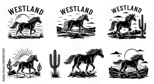 Majestic wild horses galloping with flowing manes and tails, embodying freedom and untamed spirit.