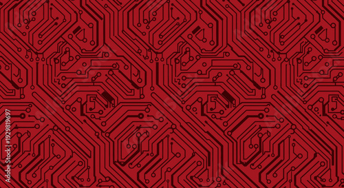 red circuit board pattern