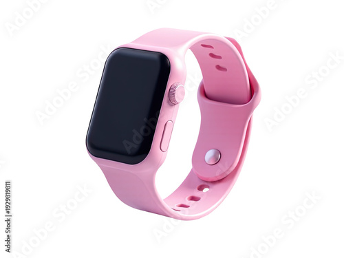 Wallpaper Mural Pink Apple Watch band on a clean white background, perfect for showcasing accessories or jewelry Torontodigital.ca