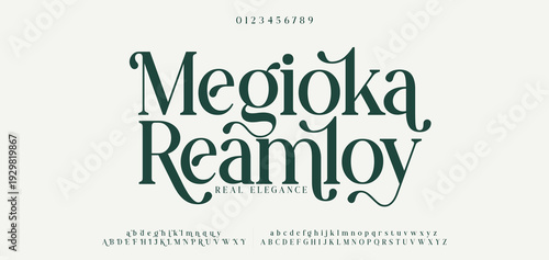 Elegant luxury alphabet font logo. Typography modern classic lettering serif italic fonts decorative wedding vintage retro logos. vector illustration