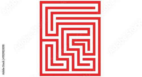 red maze design