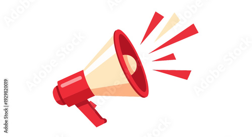 red megaphone loudspeaker