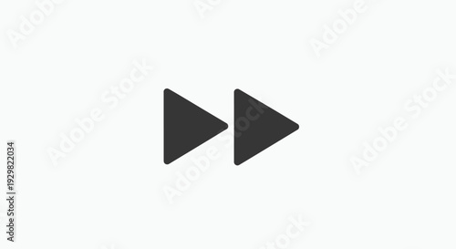 Black Fast Forward Button Icon.