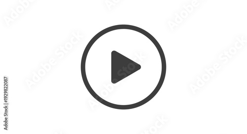 Black Play Button Icon on White Background. Free Download Black Play Button Icon on White Background. - GFXLoad