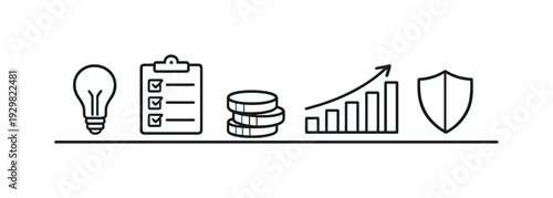 Corporate innovation portfolio prioritization and investment governance framework selecting high-impact initiatives, balancing risk exposure, and
