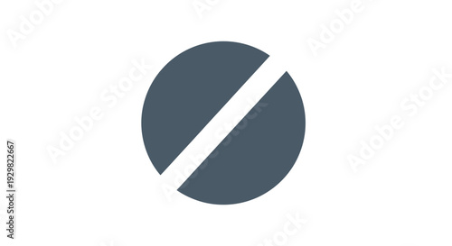 Blue Pill with Diagonal White Stripe.