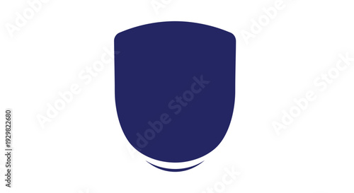 Blue Shield Icon Simple Design Element.