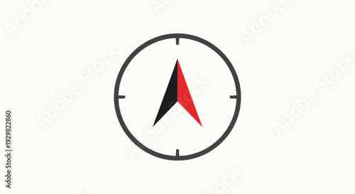 Compass with Red and Black Needle.