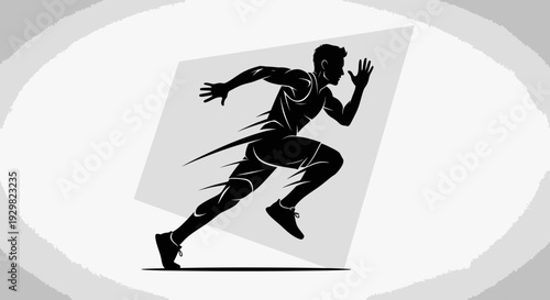 runner speed silhouette