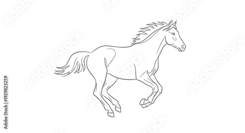 running horse outline