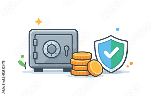 Financial emergency fund planning and responsible savings strategy in a stable personal finance environment focused on preparedness and risk