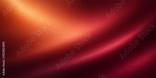 Red abstract silk fabric background with smooth flowing satin waves and soft luxury texture