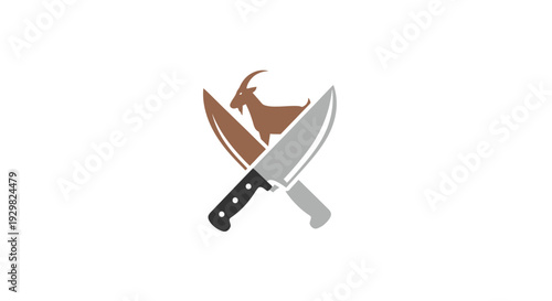 Crossed Swords and Dagger Illustration Design.
