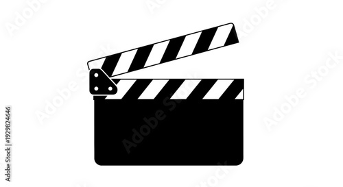 Film Clapperboard Cinema Slate Black Striped.