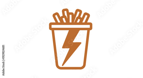 French fries in a paper bucket.