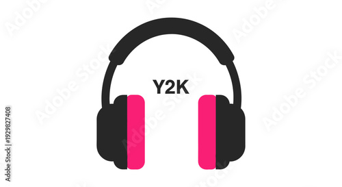 Pink and black over ear headphones.