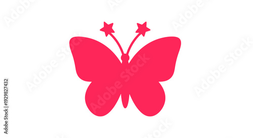 Pink Butterfly with Star Wings.