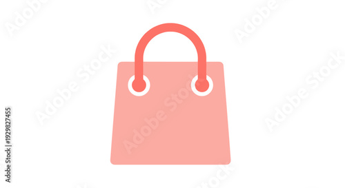 Pink Handbag with White Rings.