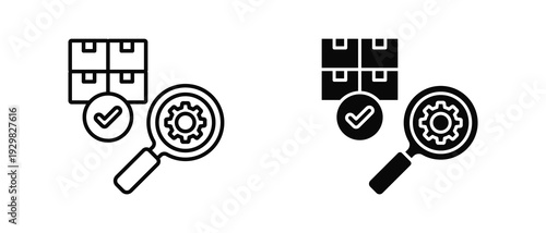 Quality Inspection icon set with style outline and solid. vector simple elements for design and presentation.