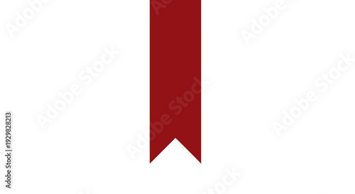 Red Ribbon Banner Isolated on White.