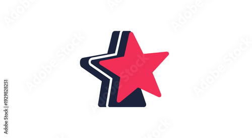Red Star Logo Design Element.