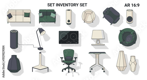 office furniture and decor items for interior design projects