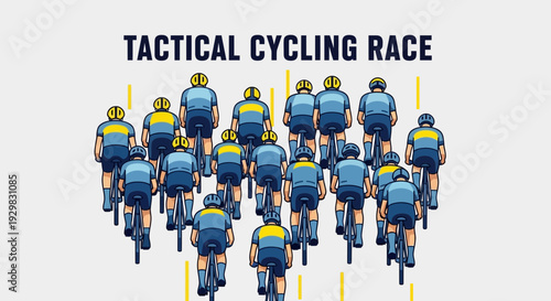 Cyclists Competing In A High-Stakes Race Depicting Strategy and Athleticism Skillfully