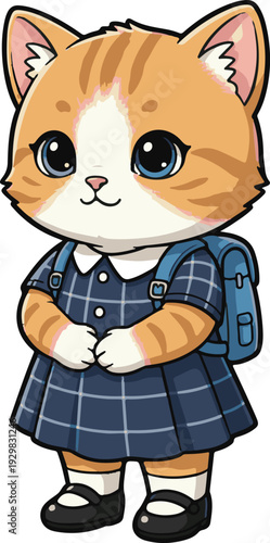 Fierce Punk Cat in Flame Print Leather Jacket