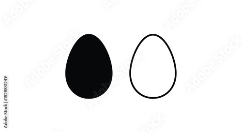 A stark composition featuring a solid black shape contrasted with an empty white outline showcasing a minimalist silhouette