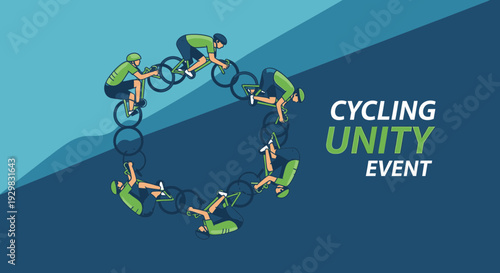 Cyclists Racing In Formation Showing Unity And Teamwork During A Cycling Event