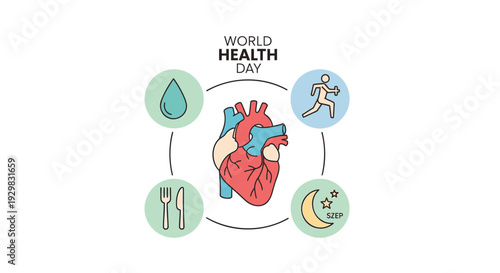 World Health Day vector illustration