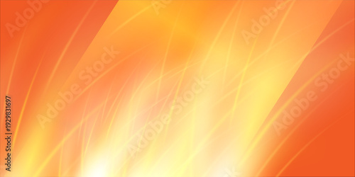Vibrant abstract orange and yellow gradient visual with smooth flowing lines and light ray accents. Creates a calming, modern look perfect for digital backgrounds,