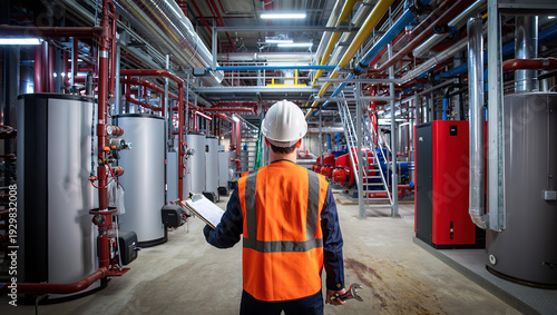 A male plumber is working on plumbing repairs in a house.